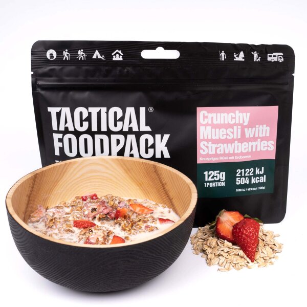 Tactical Foodpack Crunchy Muesli with Strawberries Frühstück