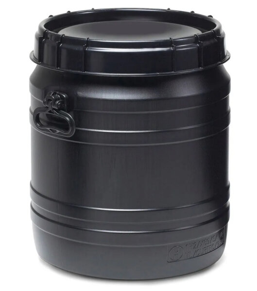 Weithalsfass 55 Liter schwarz