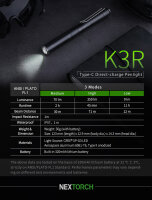 Nextorch K3R LED Taschenlampe