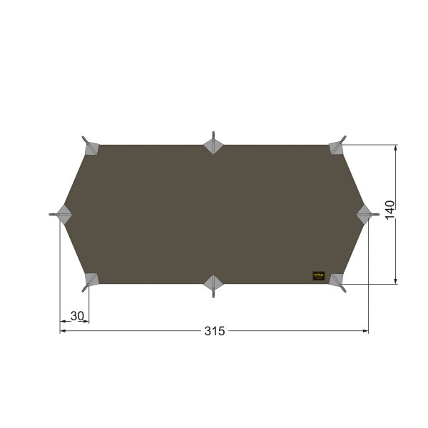Tatonka Tarp Wing 1 LT stone grey oliv