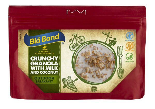 Bla Band Crunchy Granola with Milk and Coconut Outdoor Breakfast