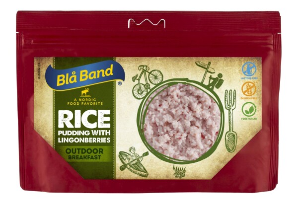 Bla Band Rice Pudding with Lingonberries Outdoor Breakfast