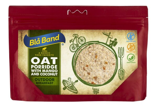 Bla Band Oat Porridge with Mango and Coconut Outdoor Breakfast