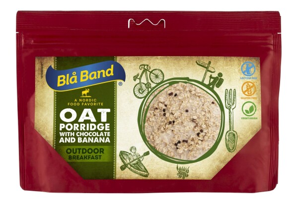 Bla Band Oat Porridge with Chocolate and Banana Outdoor Breakfast